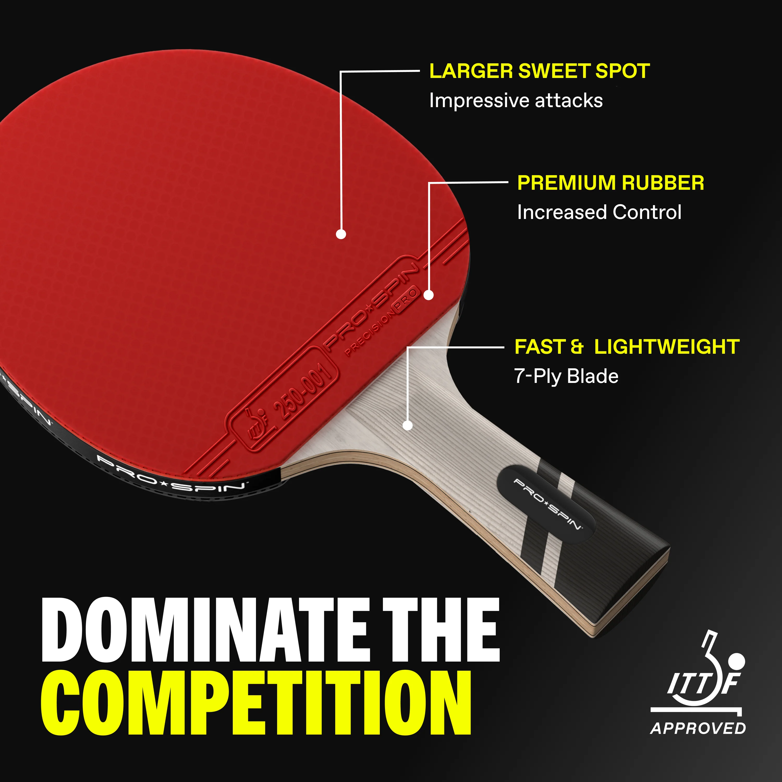 Carbon Fiber Ping Pong Paddles - 4-Player Competition Set - Image 3
