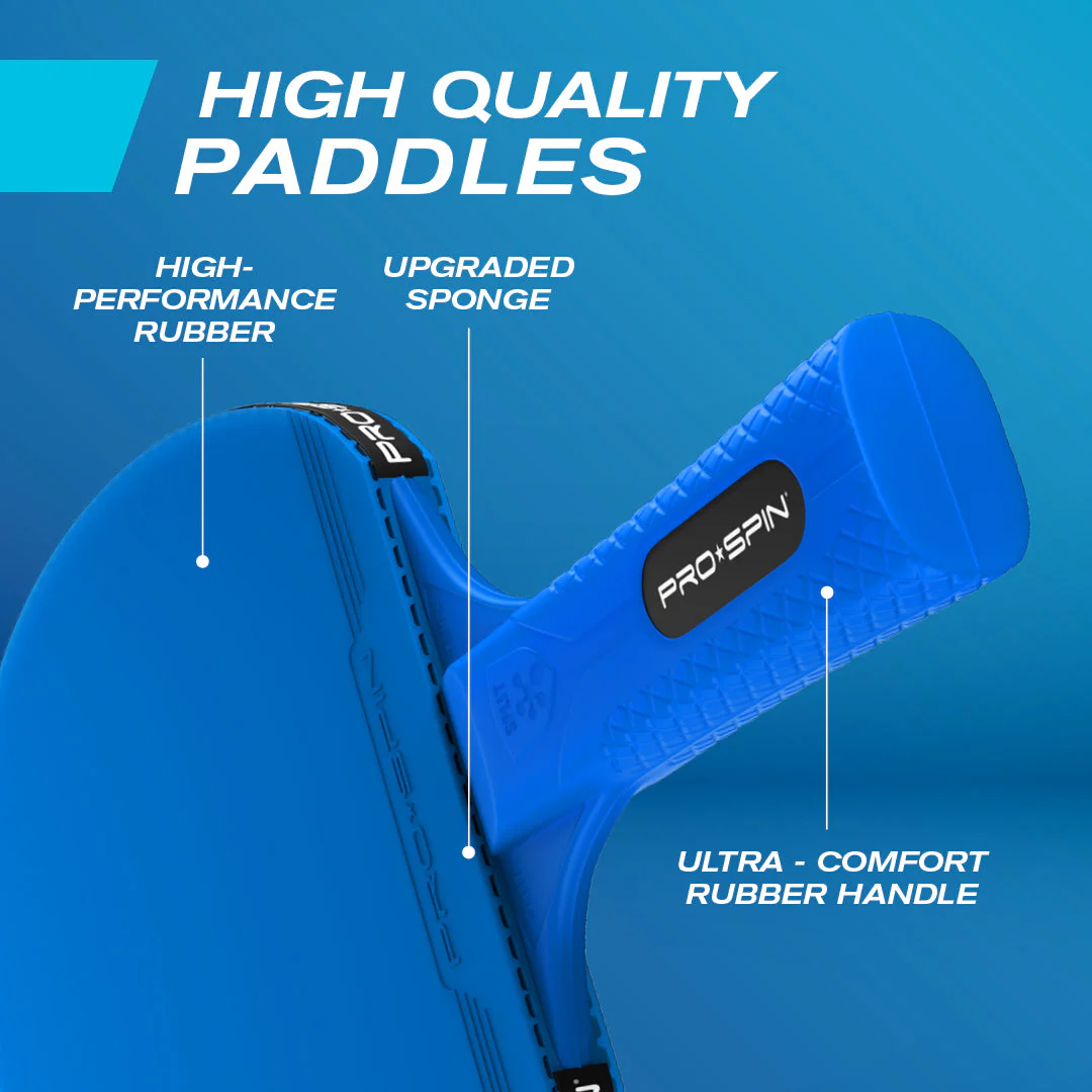 All-In-One Ping Pong Set, Ultra Comfort Paddles - Image 3