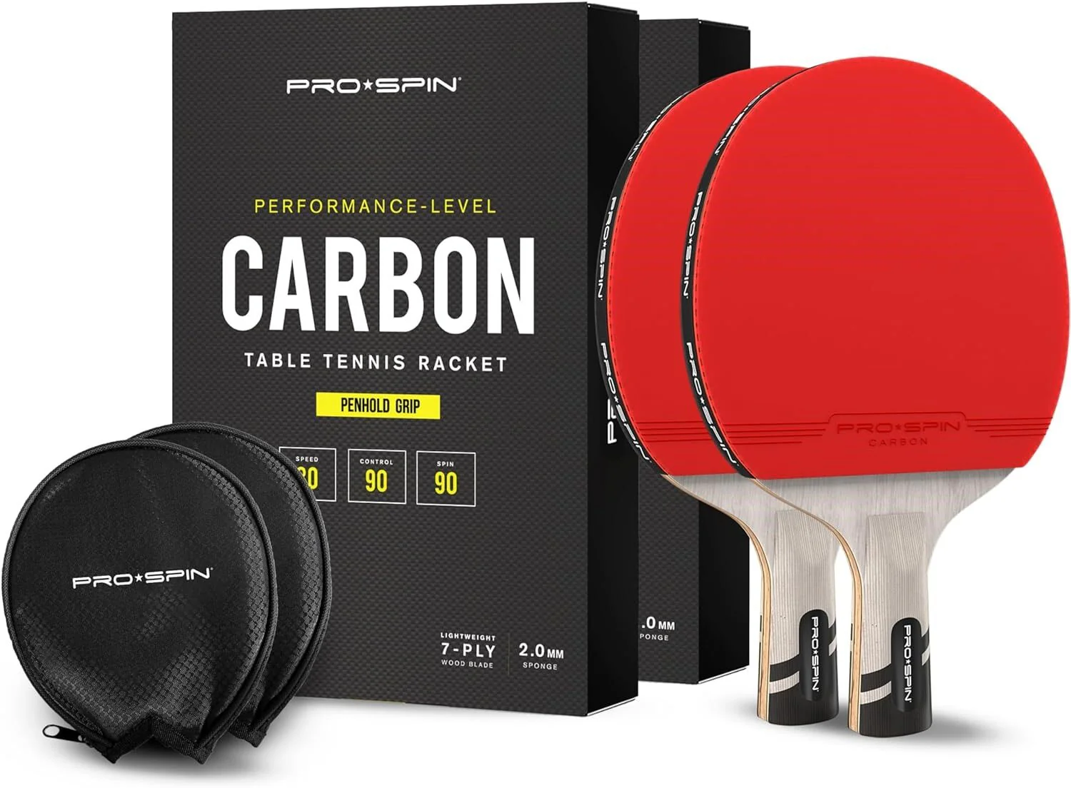 Carbon Fiber Ping Pong Paddle, Penhold Grip - Image 9