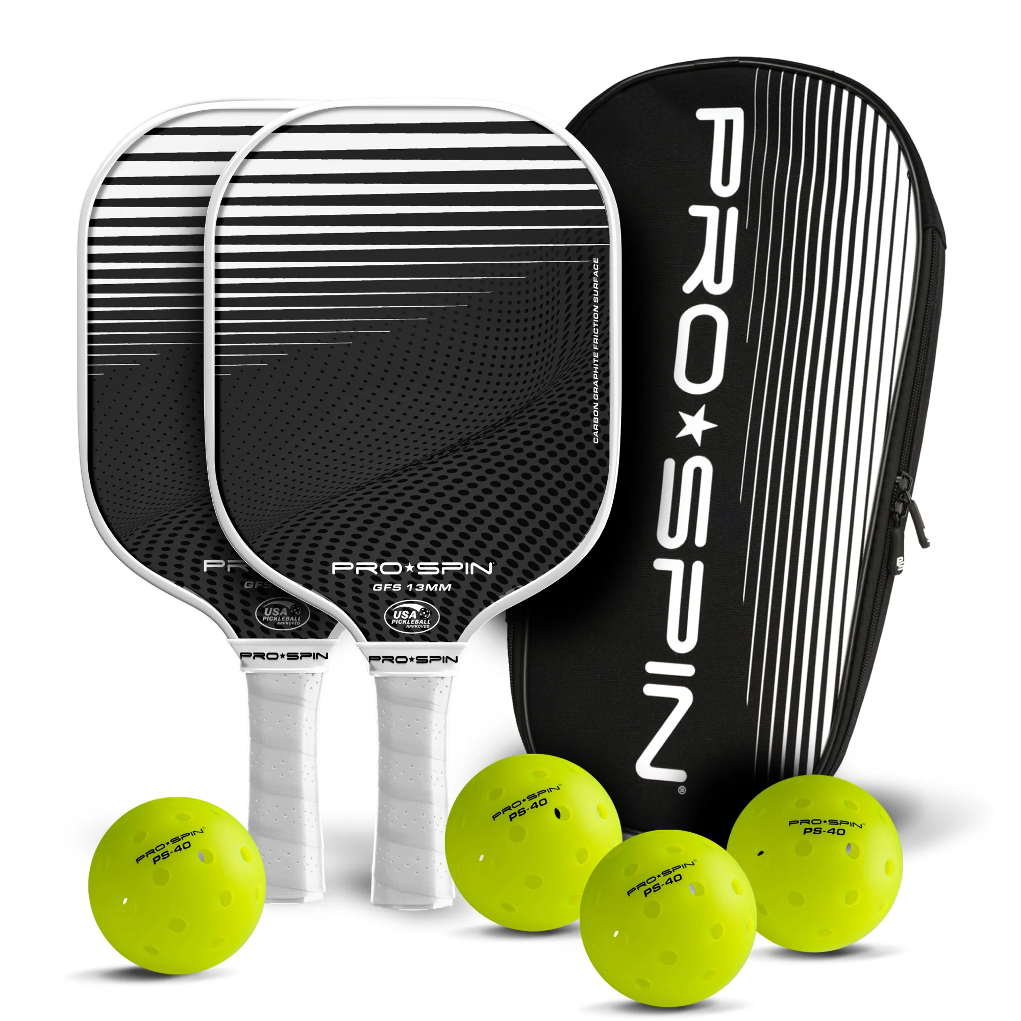 GFS-13 Pickleball Paddles 2-Player Set with Balls - Image 36