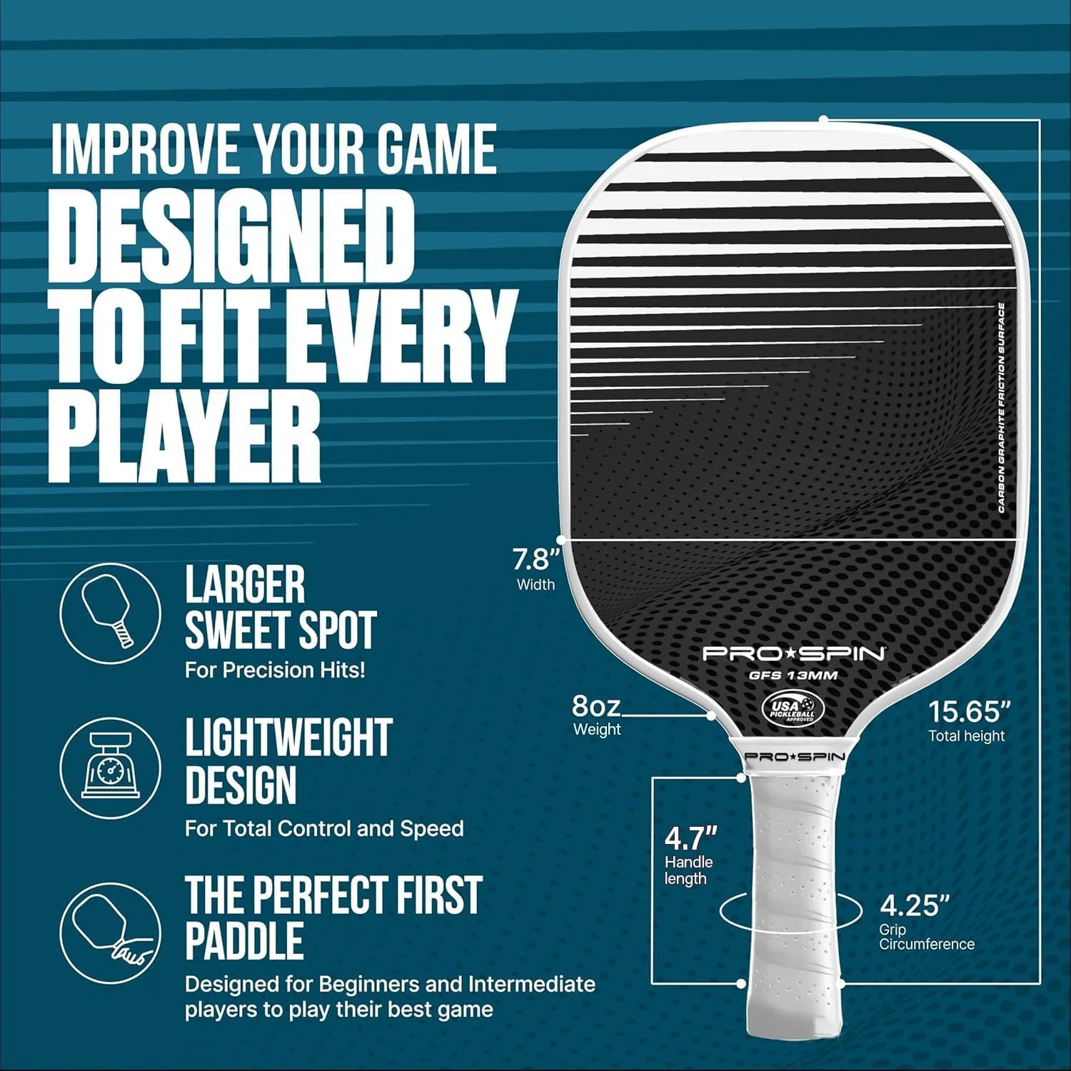 GFS-13 Pickleball Paddles 2-Player Set with Balls - Image 39