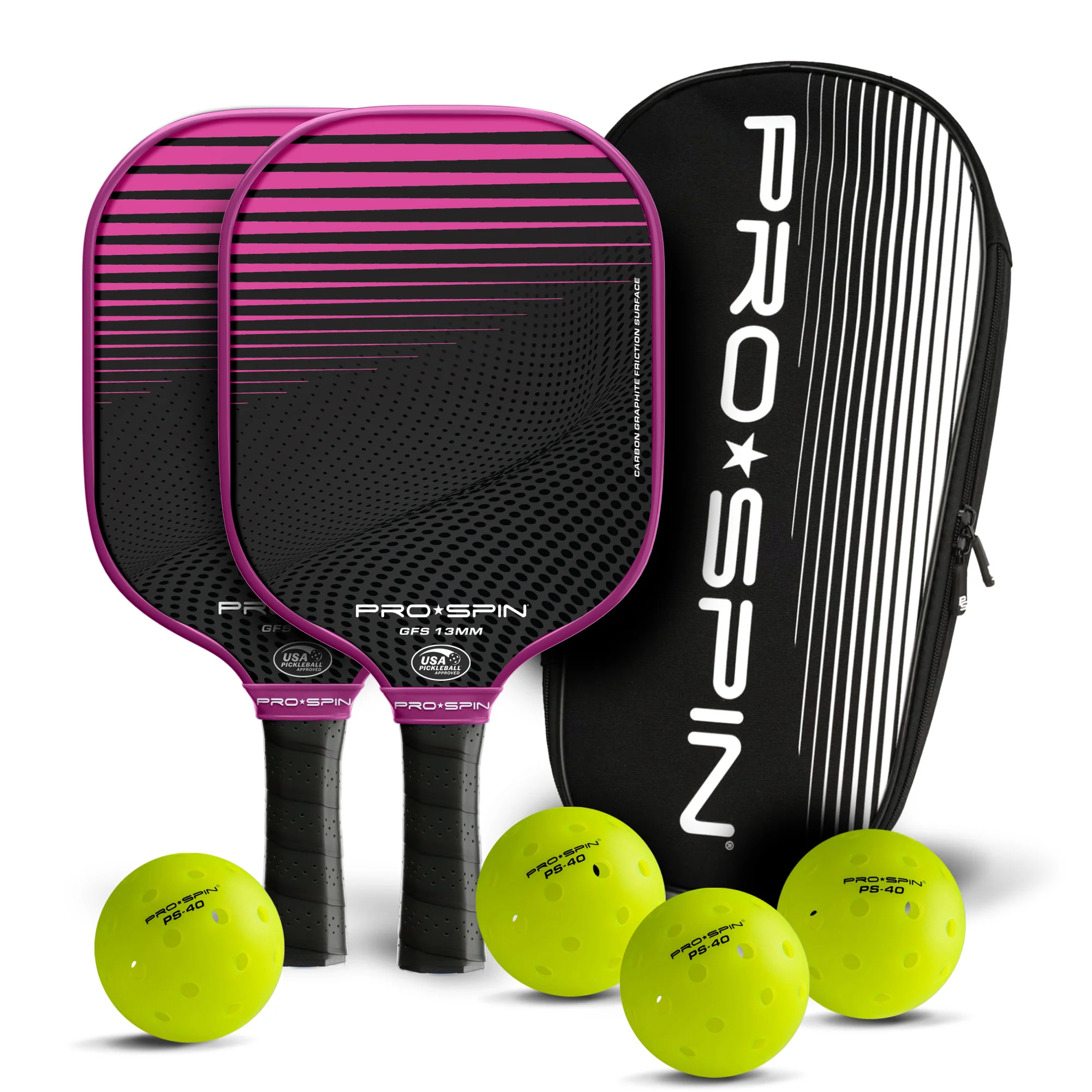 GFS-13 Pickleball Paddles 2-Player Set with Balls - Image 44