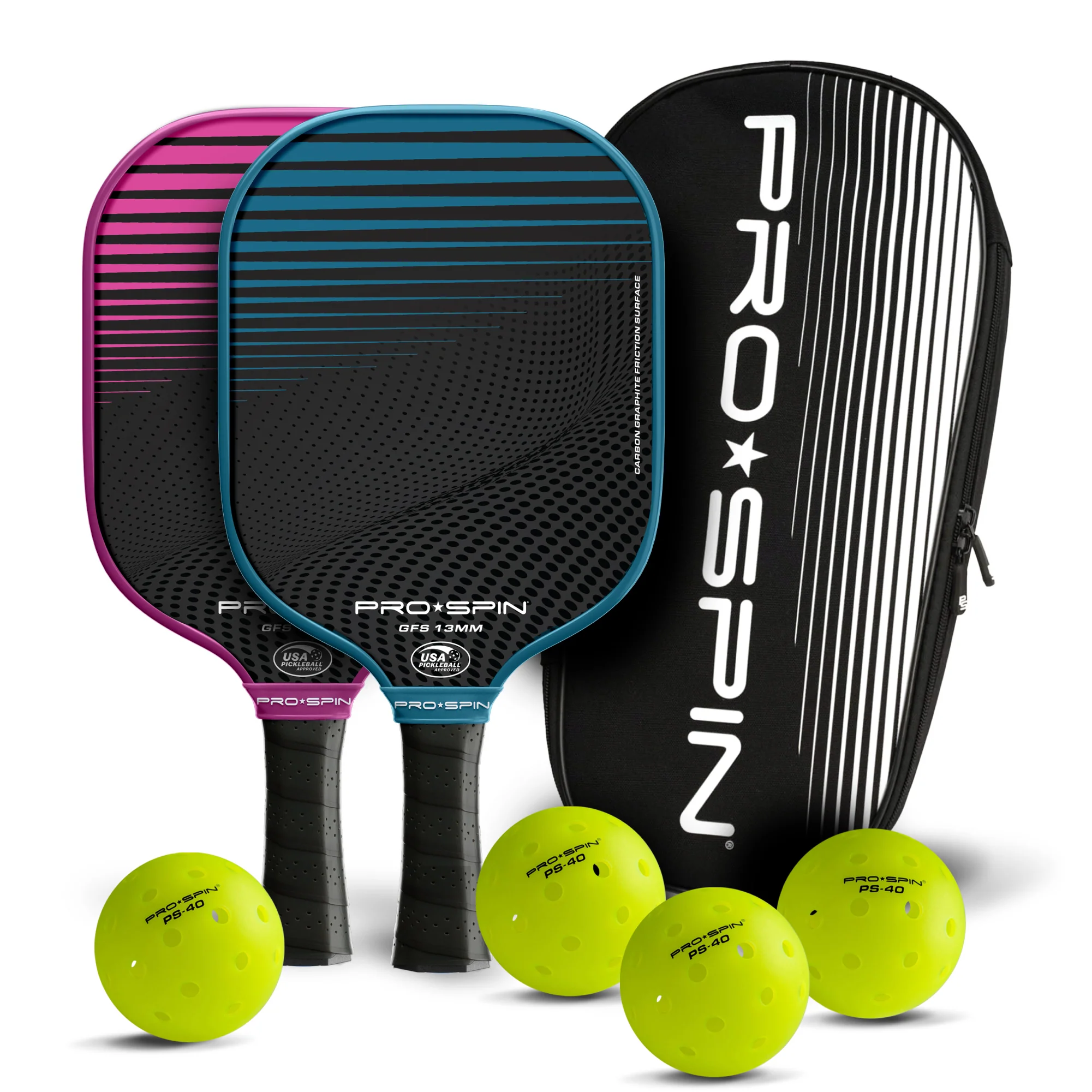 GFS-13 Pickleball Paddles 2-Player Set with Balls - Image 9