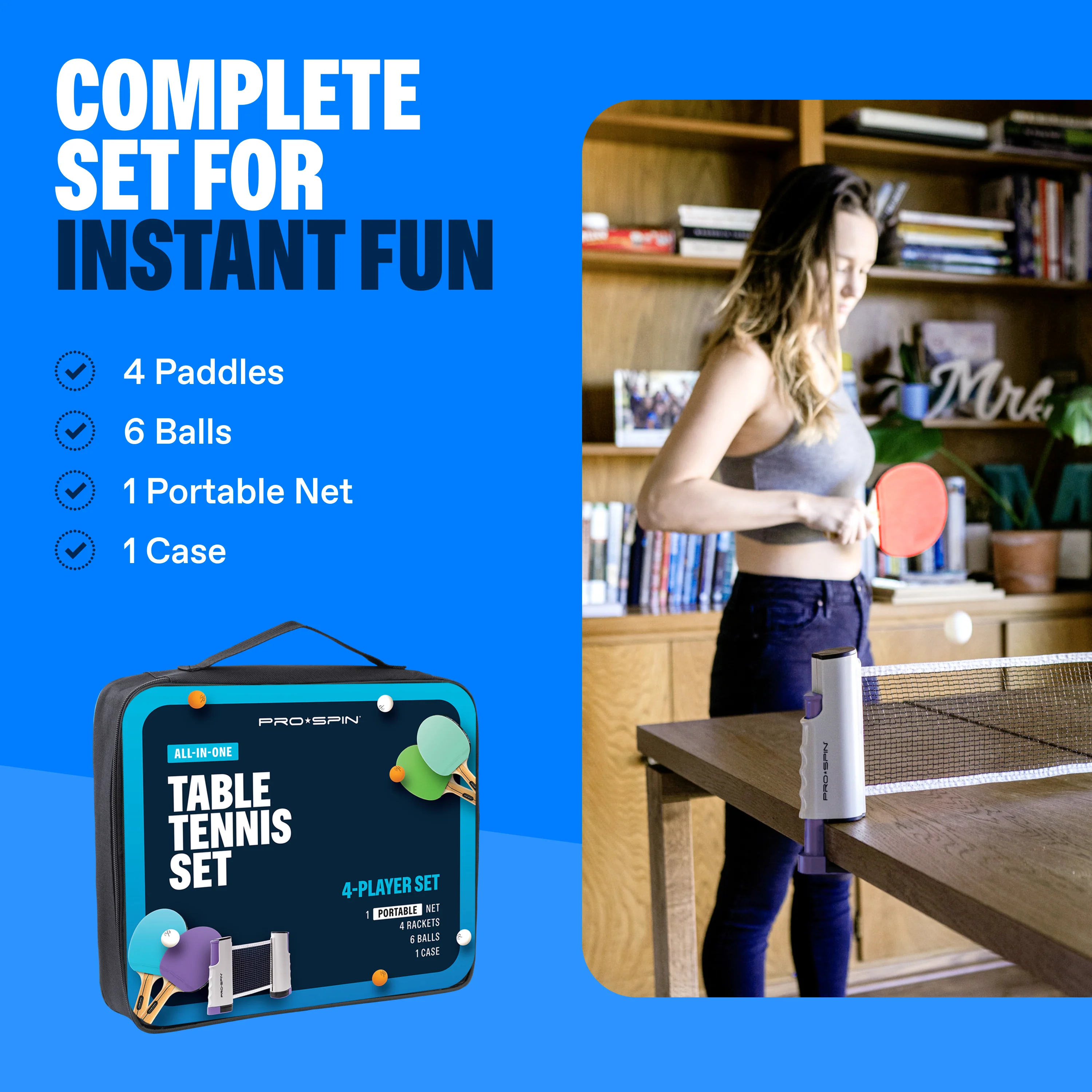 All-In-One Portable Ping Pong Set - Image 28