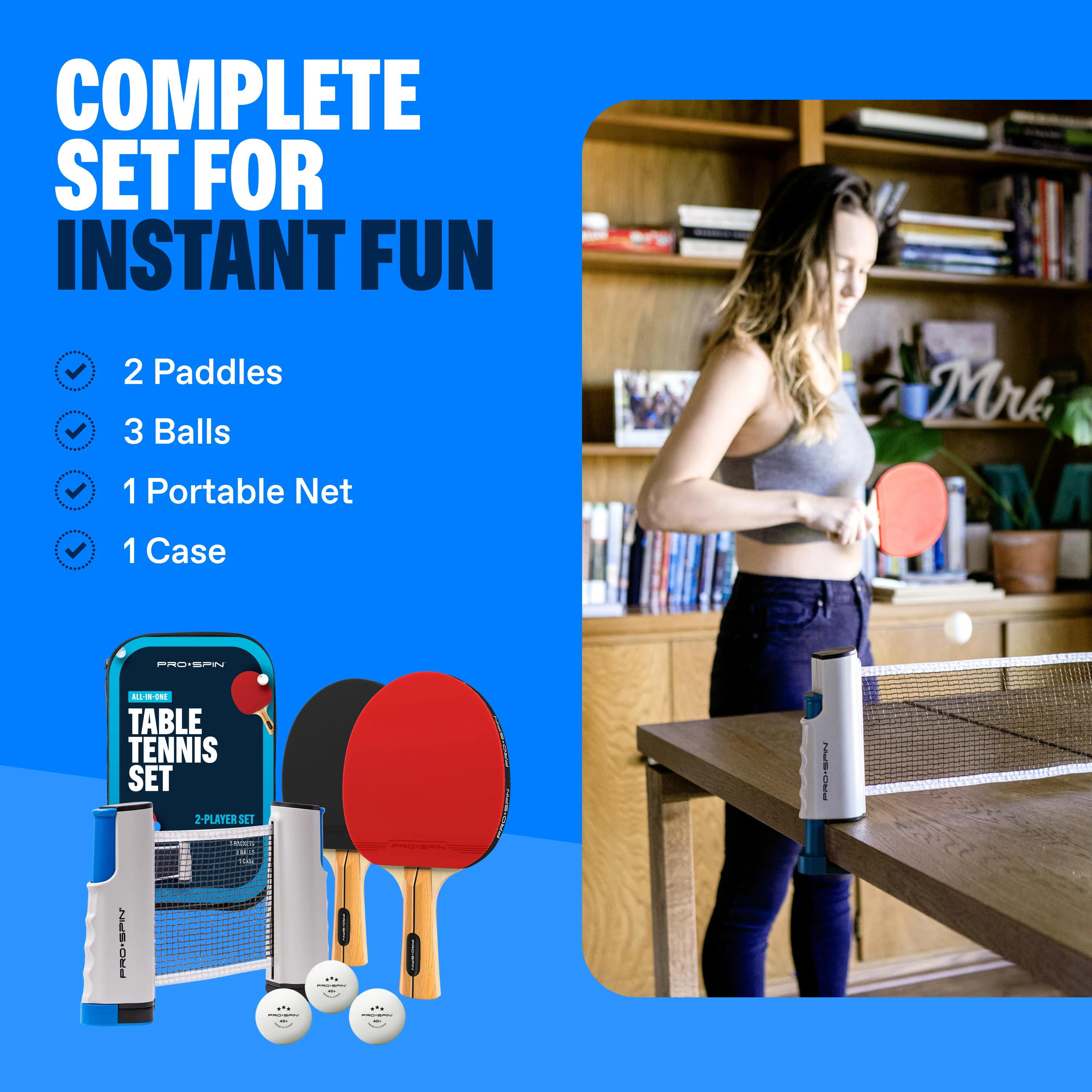All-In-One Portable Ping Pong Set - Image 3
